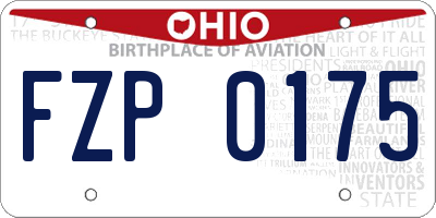 OH license plate FZP0175