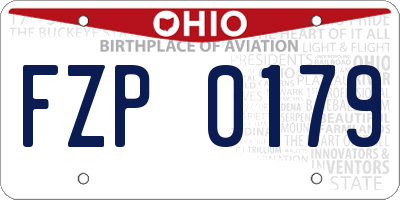 OH license plate FZP0179