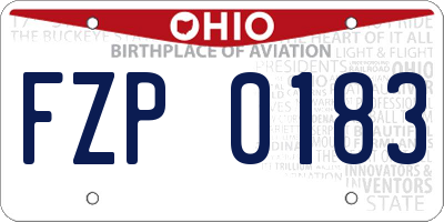 OH license plate FZP0183