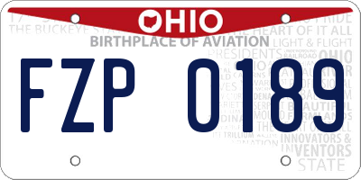 OH license plate FZP0189