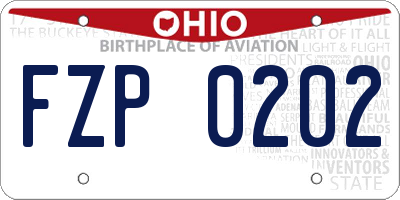 OH license plate FZP0202