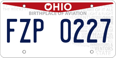 OH license plate FZP0227