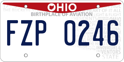OH license plate FZP0246
