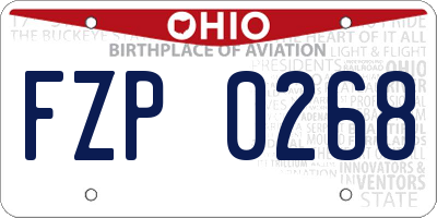OH license plate FZP0268