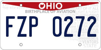 OH license plate FZP0272