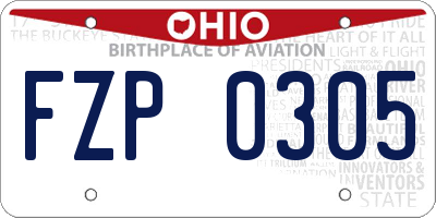 OH license plate FZP0305