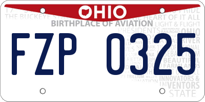 OH license plate FZP0325
