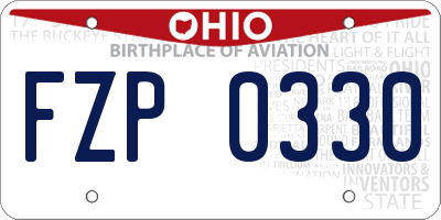 OH license plate FZP0330