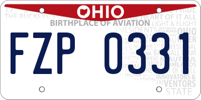 OH license plate FZP0331