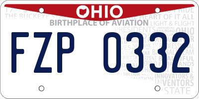 OH license plate FZP0332