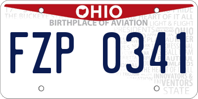OH license plate FZP0341