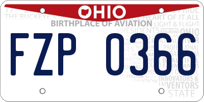OH license plate FZP0366