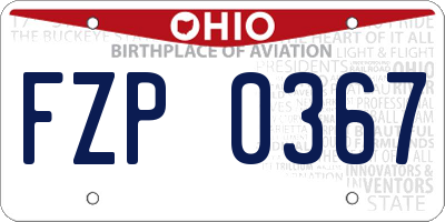 OH license plate FZP0367