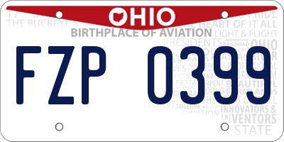 OH license plate FZP0399