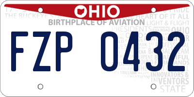 OH license plate FZP0432