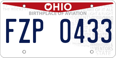 OH license plate FZP0433