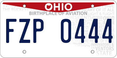 OH license plate FZP0444