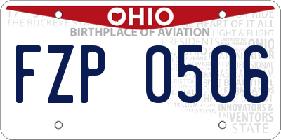 OH license plate FZP0506