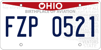 OH license plate FZP0521