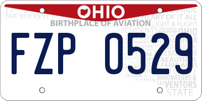 OH license plate FZP0529