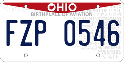 OH license plate FZP0546