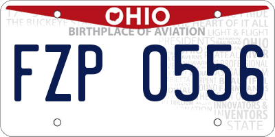 OH license plate FZP0556