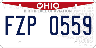OH license plate FZP0559