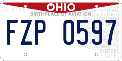 OH license plate FZP0597