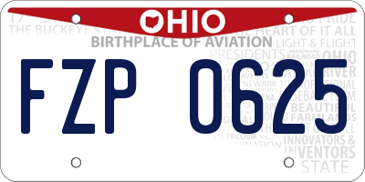 OH license plate FZP0625