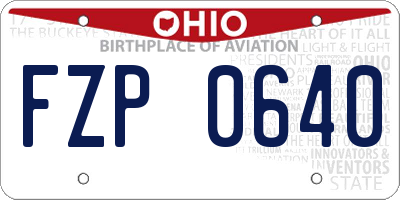 OH license plate FZP0640