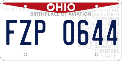 OH license plate FZP0644