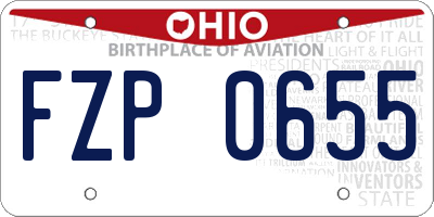 OH license plate FZP0655