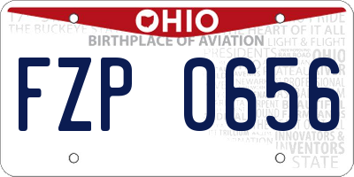 OH license plate FZP0656