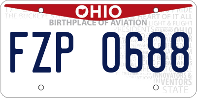 OH license plate FZP0688