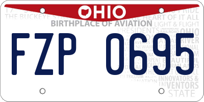 OH license plate FZP0695