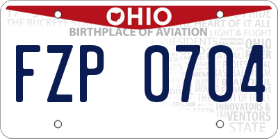 OH license plate FZP0704