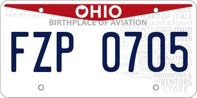 OH license plate FZP0705