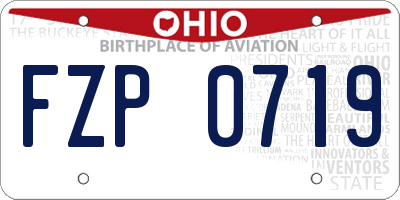OH license plate FZP0719