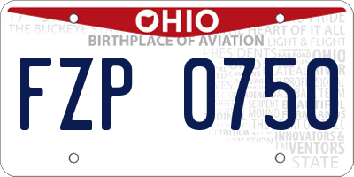 OH license plate FZP0750