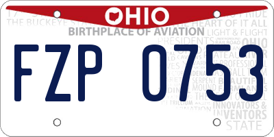 OH license plate FZP0753