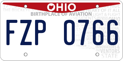 OH license plate FZP0766