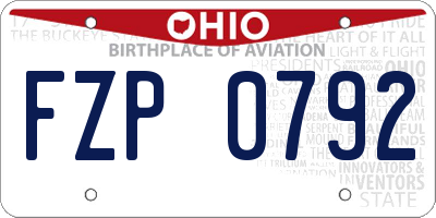 OH license plate FZP0792