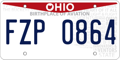 OH license plate FZP0864