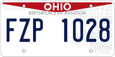 OH license plate FZP1028