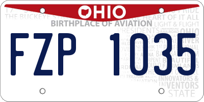 OH license plate FZP1035
