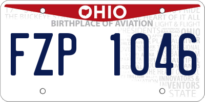 OH license plate FZP1046