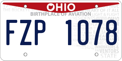 OH license plate FZP1078