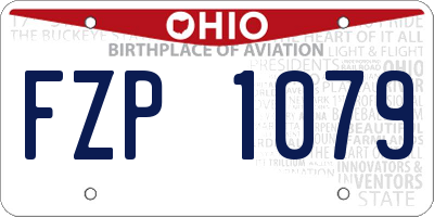 OH license plate FZP1079