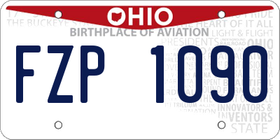 OH license plate FZP1090