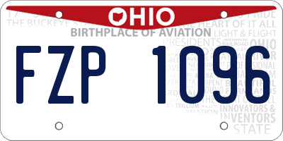 OH license plate FZP1096